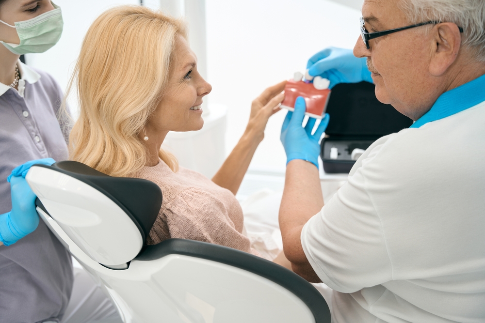 Happy Female Patient Relaxing During Dental Visit – Dentist El Dorado KS