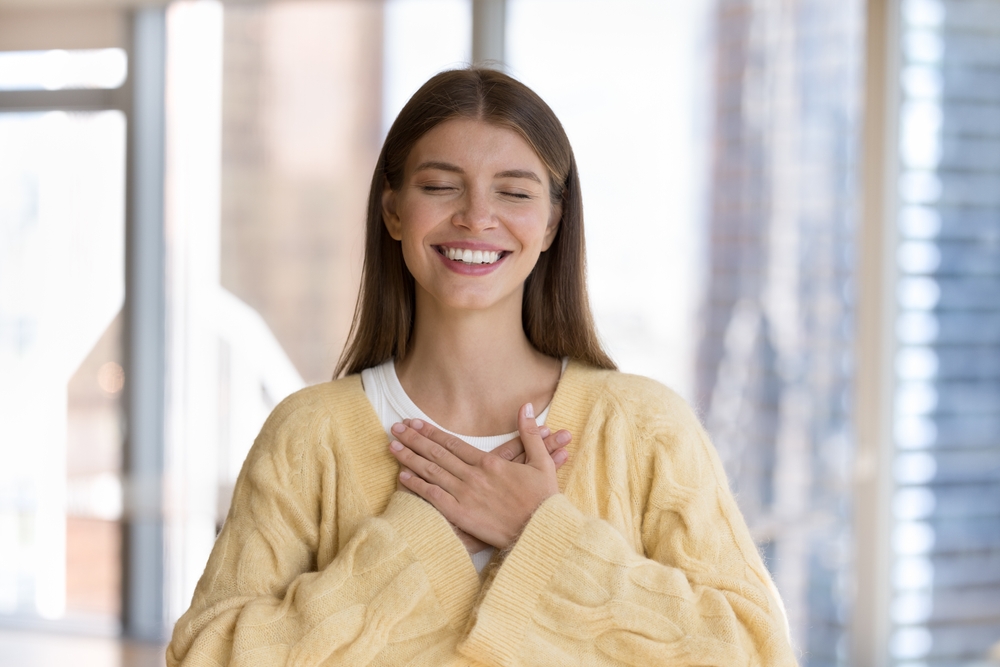 Happy Female Patient Relaxing During Dental Visit – Dentist El Dorado KS