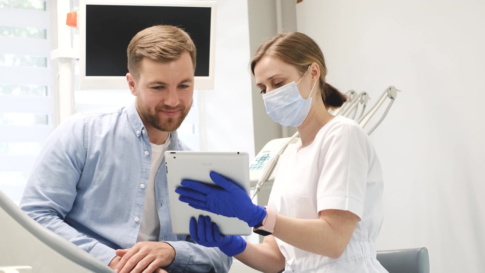 Happy Female Patient Relaxing During Dental Visit – Dentist El Dorado KS
